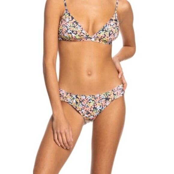 Roxy Beach Classics Mood Indigo Ditsy Love Hipster Bikini Bottom XL NWT - Picture 4 of 4